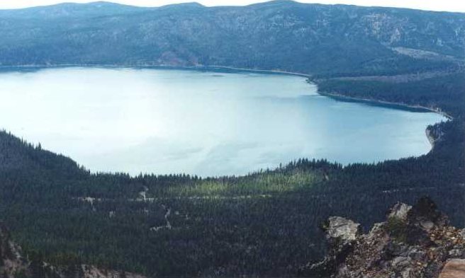 Large View of Paulina Lake in the Newberry Crater Area